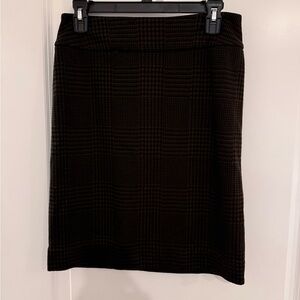 Halogen Black & brown  Checkered Pencil Skirt